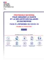 Protocole national santé sécurité salariés entreprise 2021 02 16