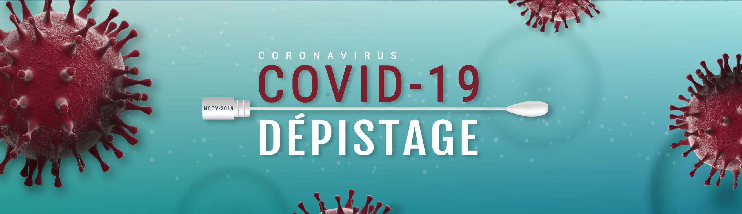 Coronavirus Covid-19 Test banner illustration – Microbiology And Virology Concept