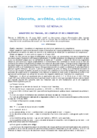 Décret n° 2022-395 du 18 mars 2022 relatif DUERP et modalités prise en charge formation en matière santé sécurité et CT