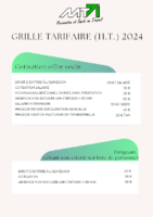 Grille tarifaire MT71 2024