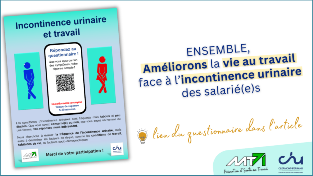 Incontinence urinaire et travail site